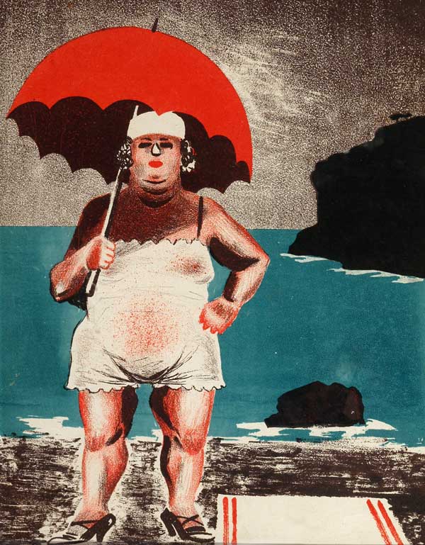 On the beach.