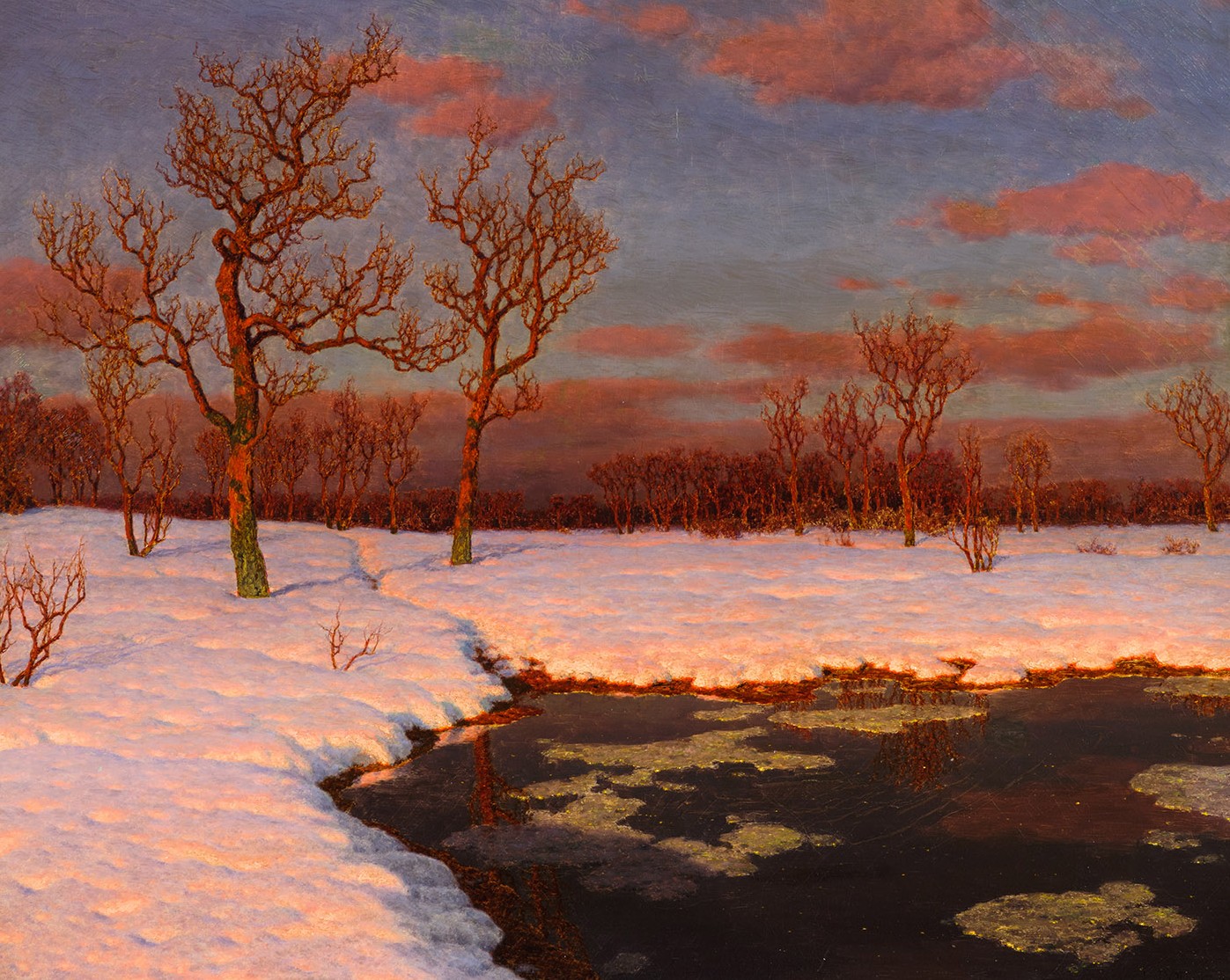 Winter sunset.