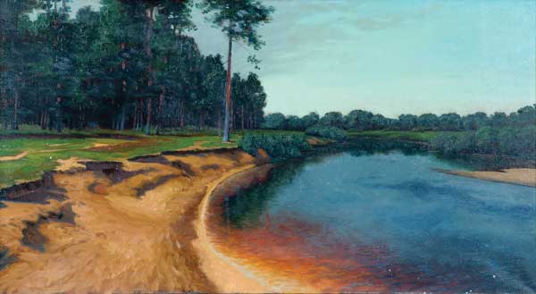 Precipitous bank.