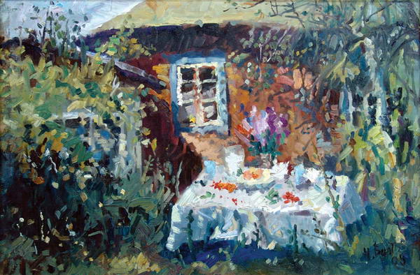 Morning in the garden.