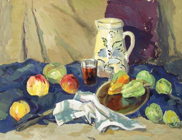 Still life with a jug.