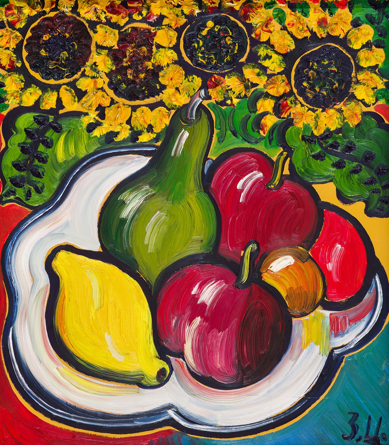 Sunflower with fruits.