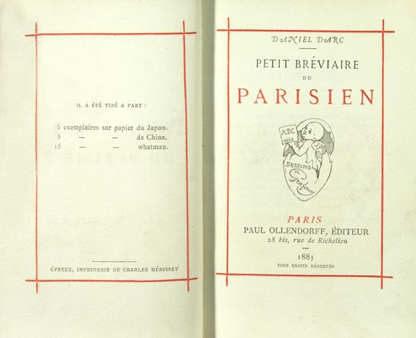 Darc D. “Petit breviaire du parisien. "