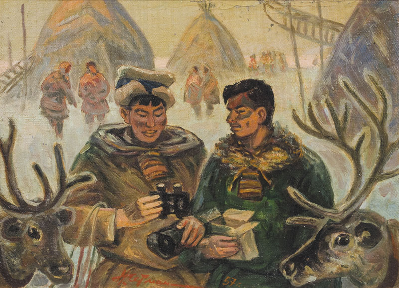 Reindeer herders.