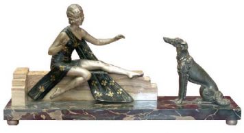 Sculpture "Girl with a Dog".