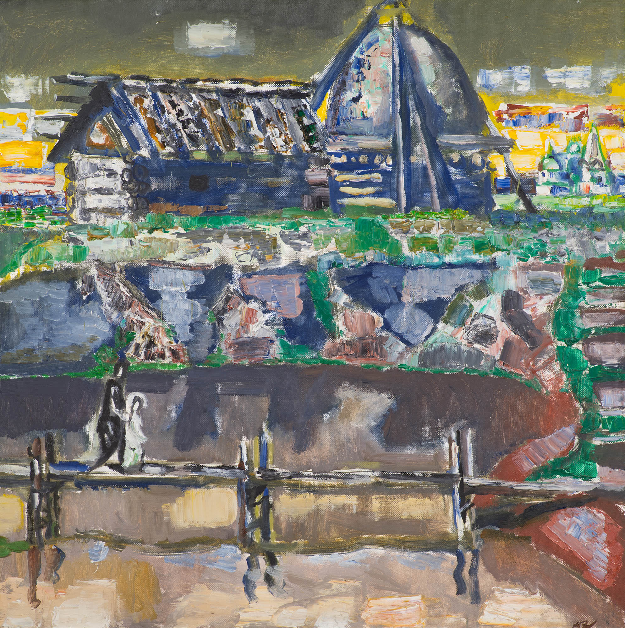 Landscape with a bridge.