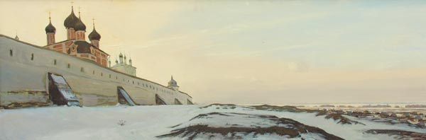 At the walls of the monastery.