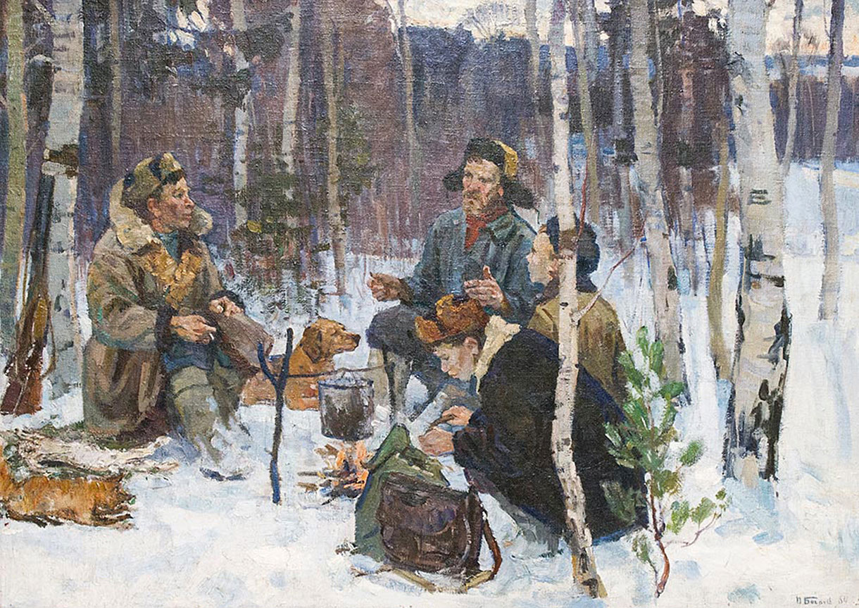 Hunters at rest.