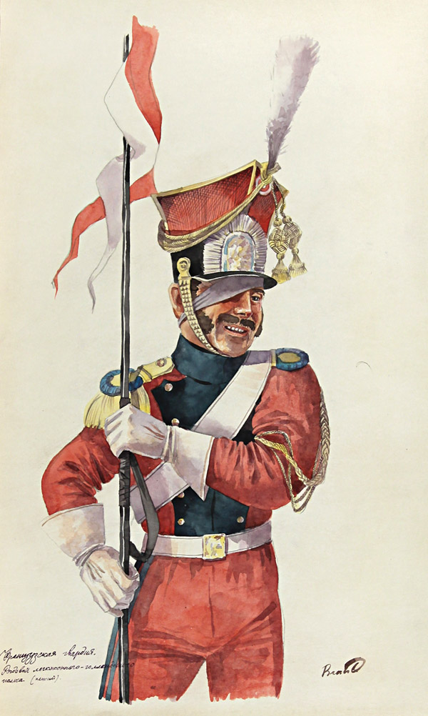 French Guard. Private of the light horse regiment.