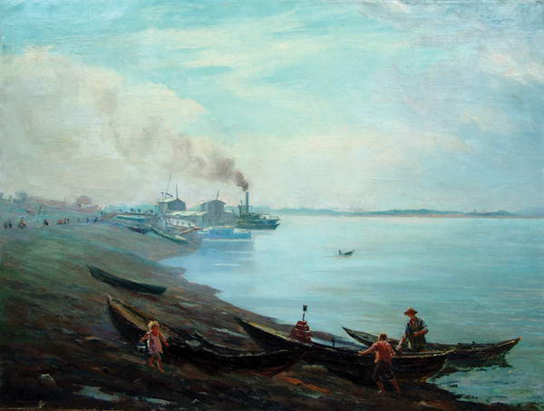 In the lower reaches of the Volga.