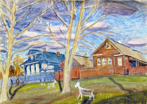 Two houses.