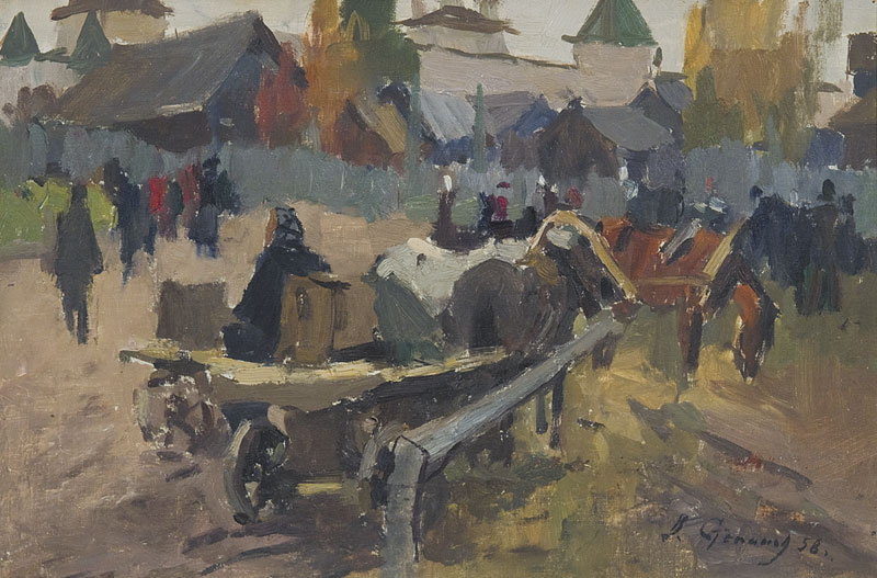 At the market in Borisoglebsk.