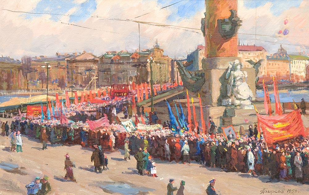 Demonstration in Leningrad.