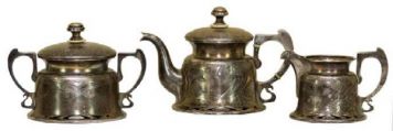 Coffee service in Art Nouveau style (3 pcs.)