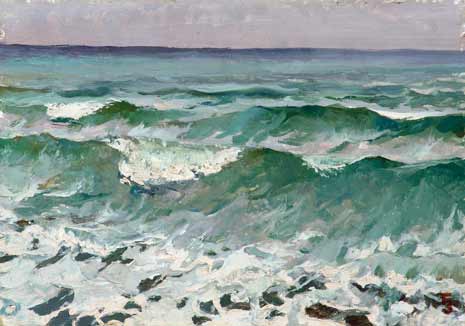 The sea is agitated.