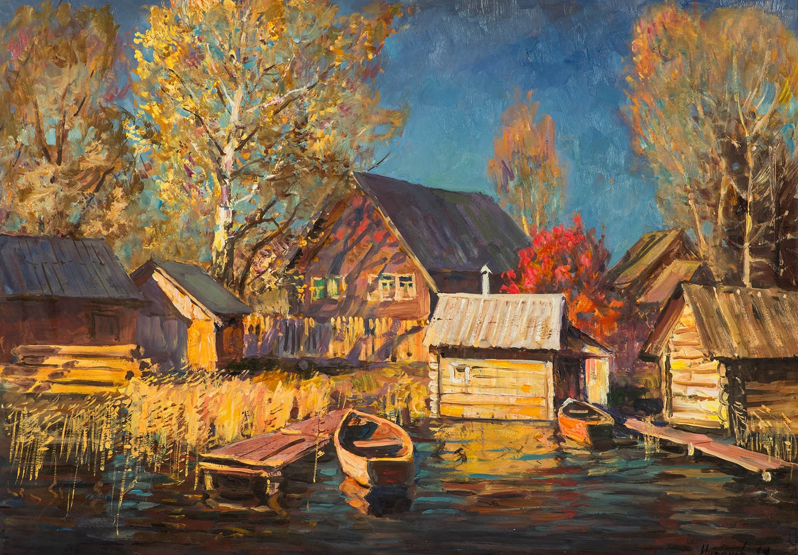 House of Sergei Ivanovich. Autumn in Karelia.