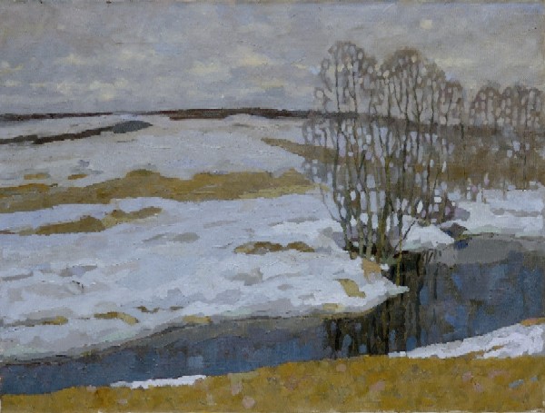 The snow is melting.