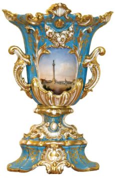 Decorative vase “Architectural landscape with a column”.