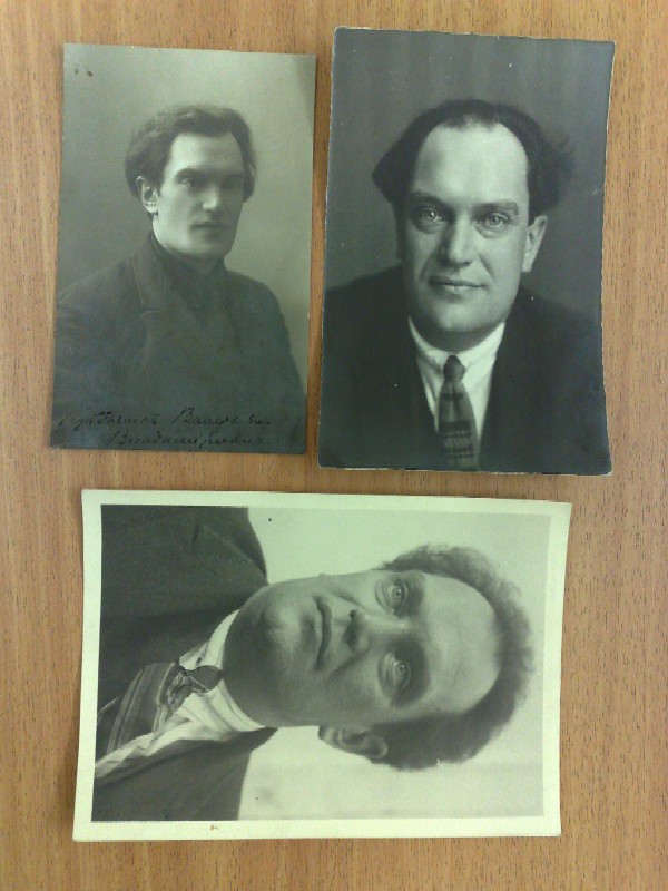 2 photographs and a photo postcard of Valerian Vladimirovich Kuibyshev.