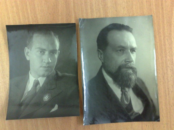 2 photographs of famous Soviet musicians, taken by SIB Photoservice Moscow: 1) Oistrakh David Fedorovich. 1940s 2) Myaskovsky Nikolai Yakovlevich. 1940s