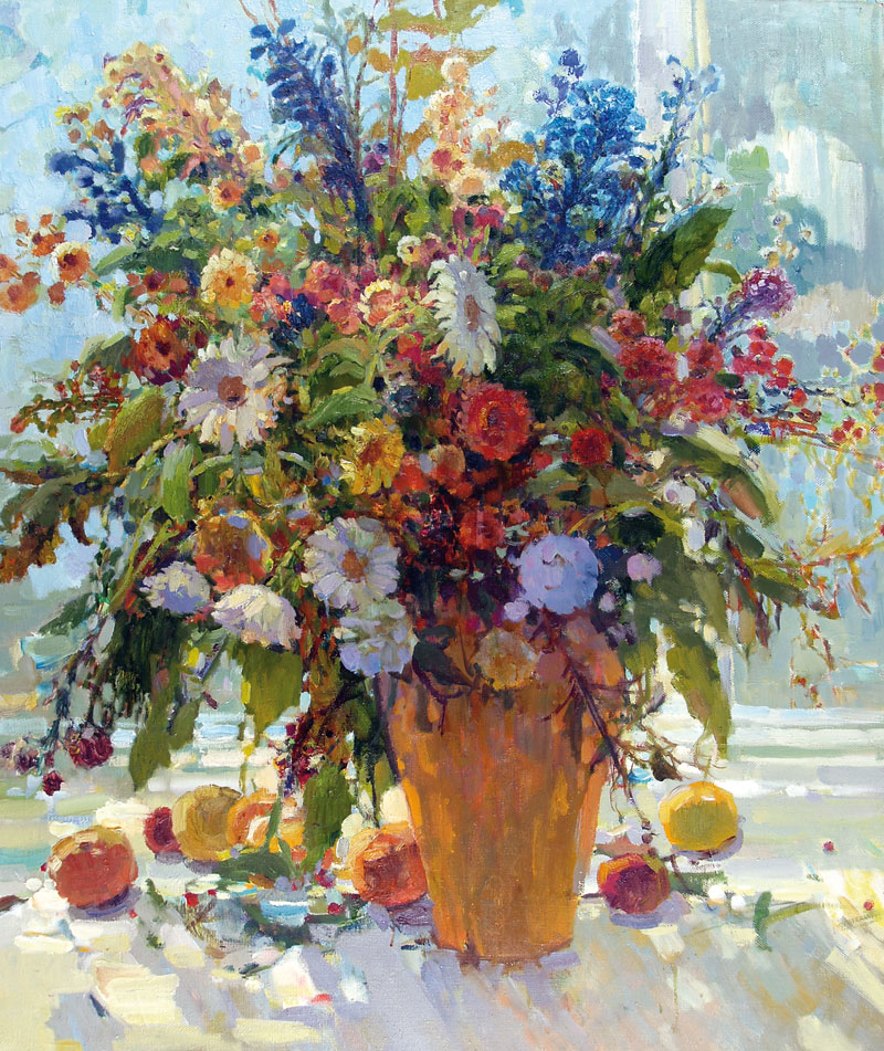 Flowers on the window.