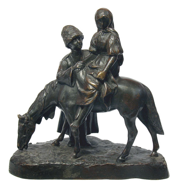 Sculpture "Cossack and Cossack Woman" based on the model of Hans Guradze.