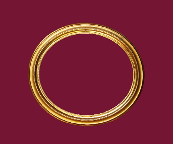 The frame is oval.