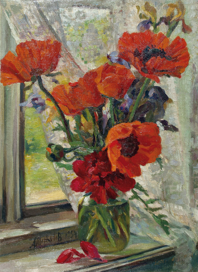 Still life with poppies.