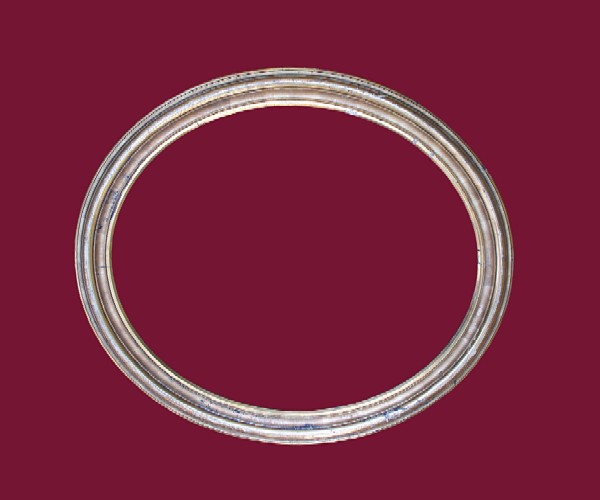 The frame is oval.