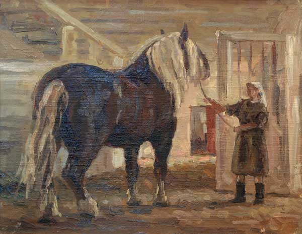 At the stables