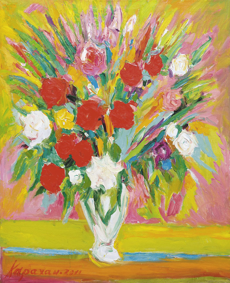 Still life with roses.
