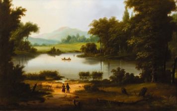 Landscape with a lake.