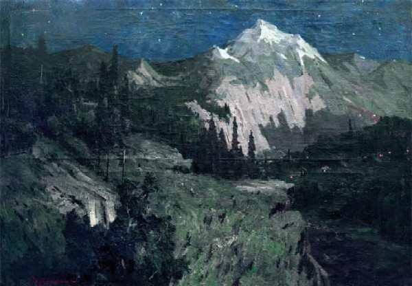 Night in the mountains.