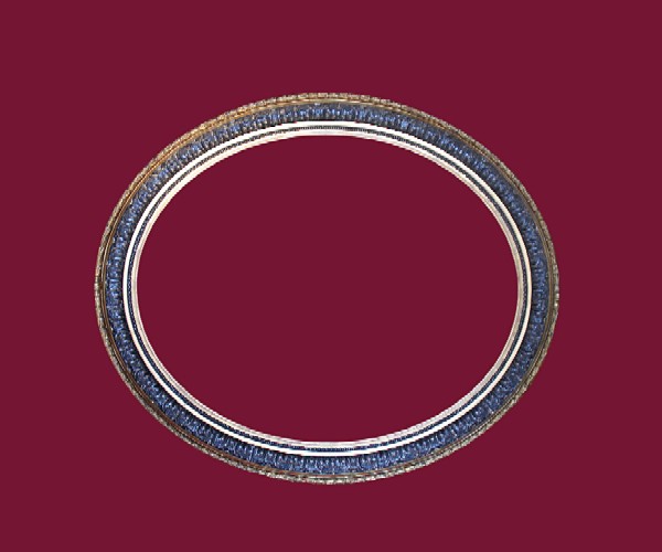 The frame is oval.