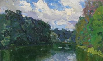Clouds over the pond.