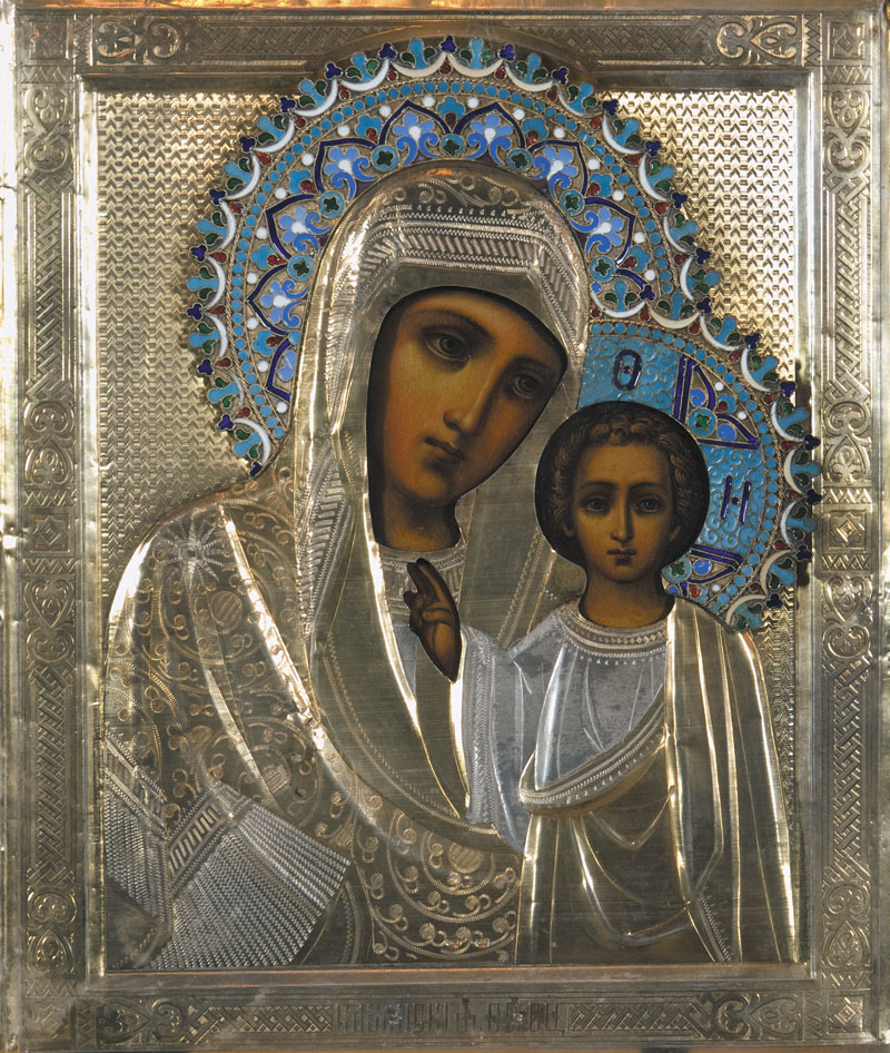 Two icons. 1) Kazan Most Holy Theotokos. 2) Lord Almighty.