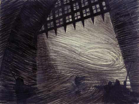 Sketch of scenography for W. Shakespeare's comedy.