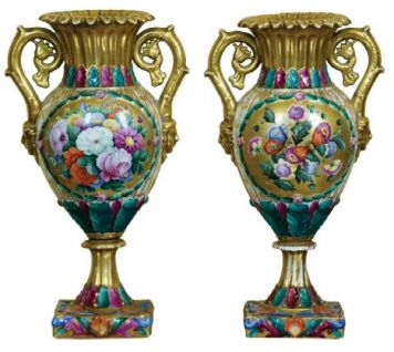 Vases in pairs.