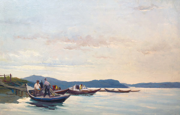 Fishing boats.