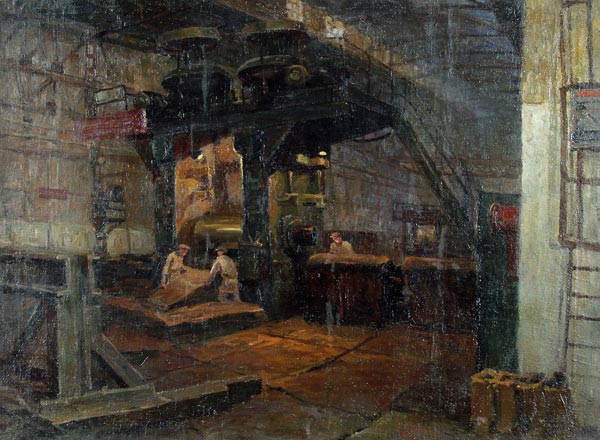 In the workshop.
