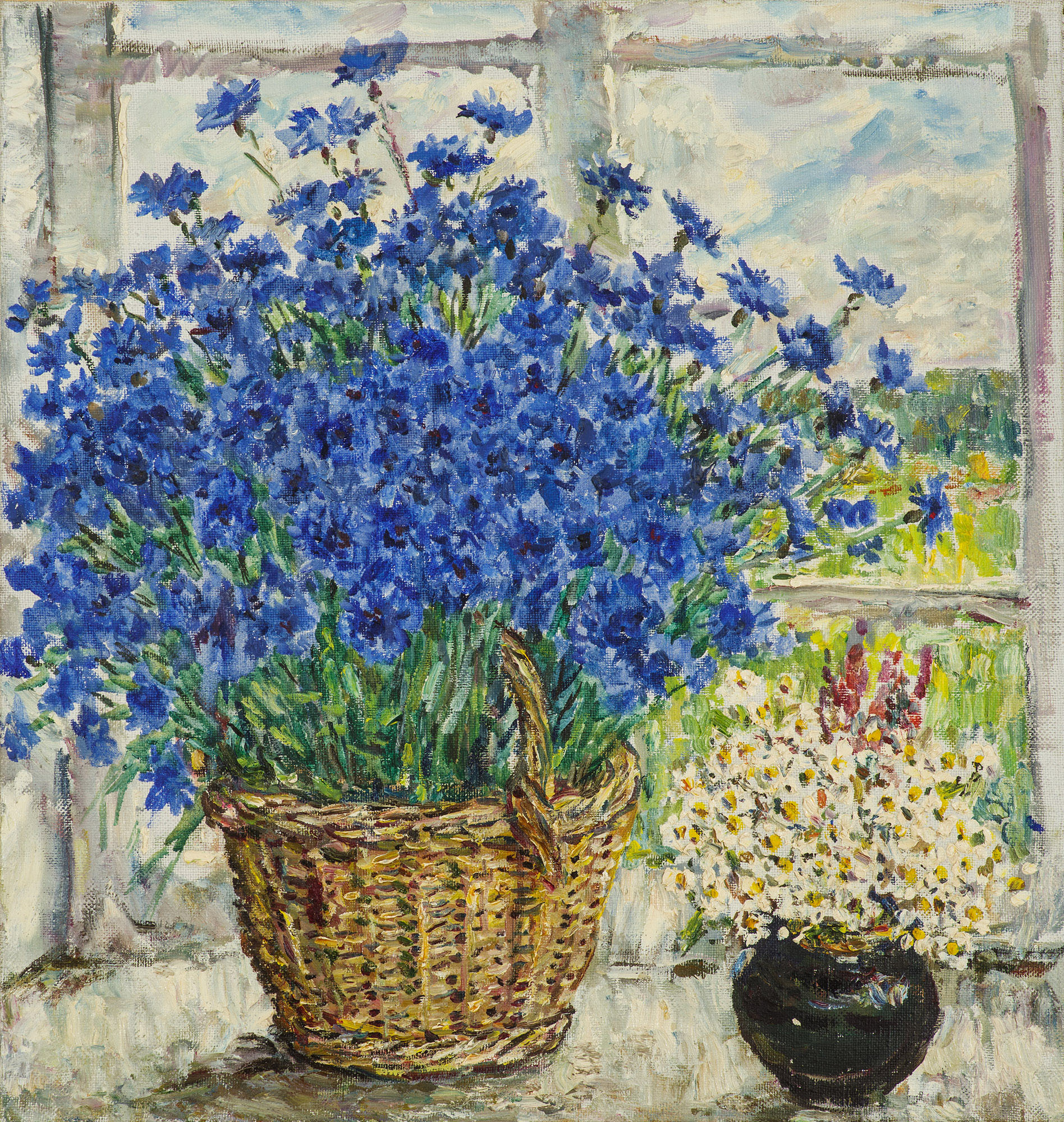 Wildflowers on the windowsill.