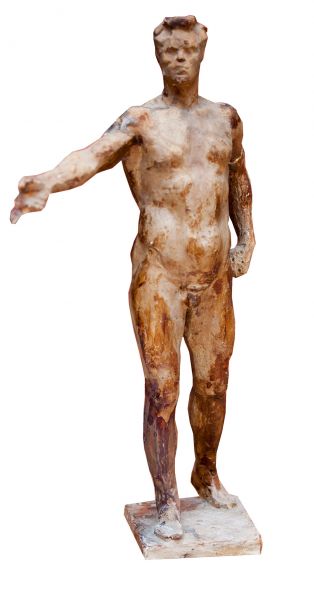 Study of a male sculpture for the composition "Peaceful Atom".
