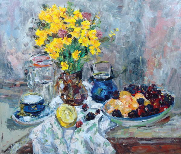 Still life with frying.