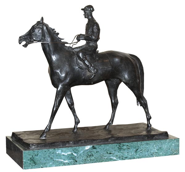 Horse and jockey.