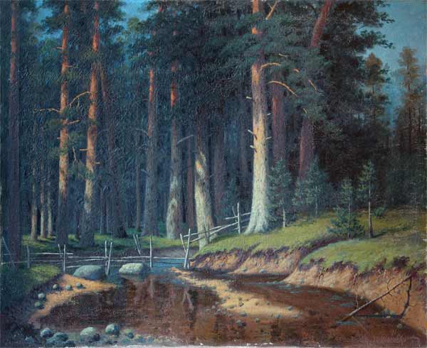 Variant of the painting by I.I. Shishkin "Ship Grove".