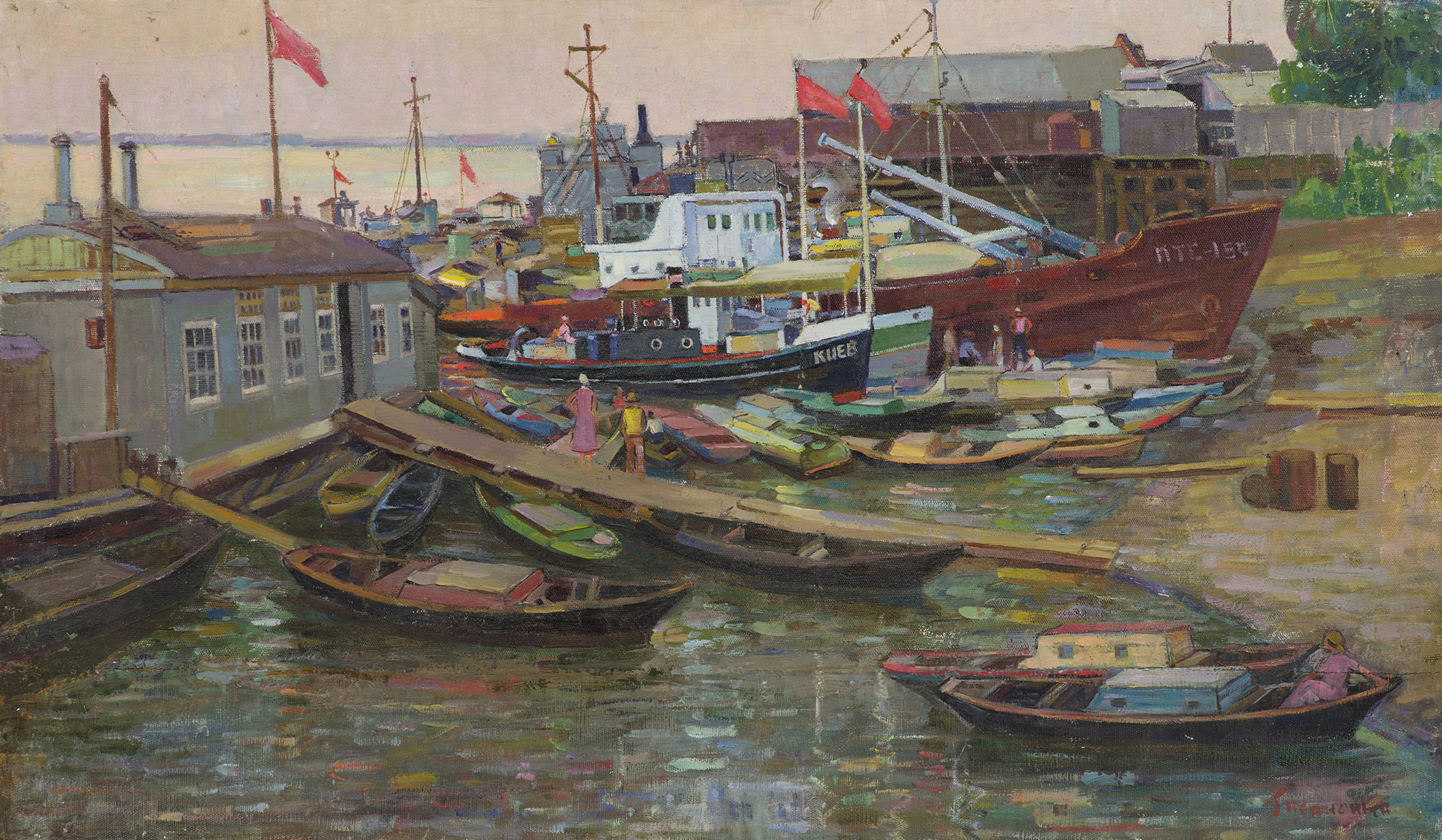 Evening at the port.