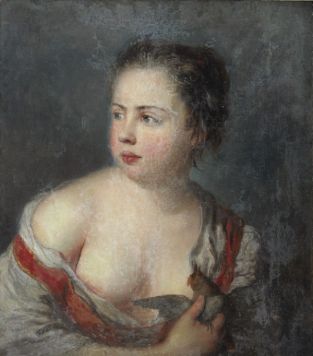 Girl with a goldfinch.