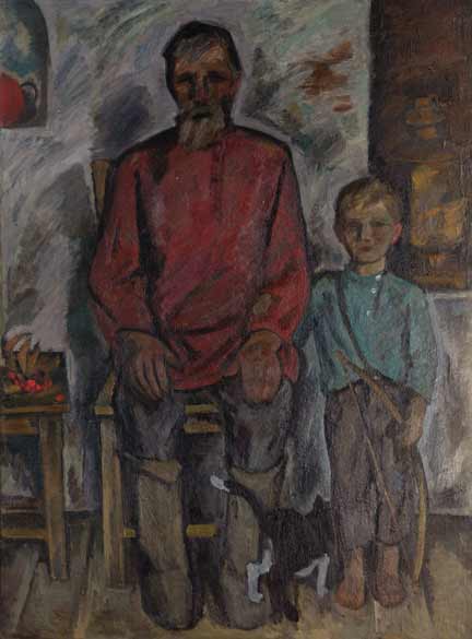 Grandfather and grandson.